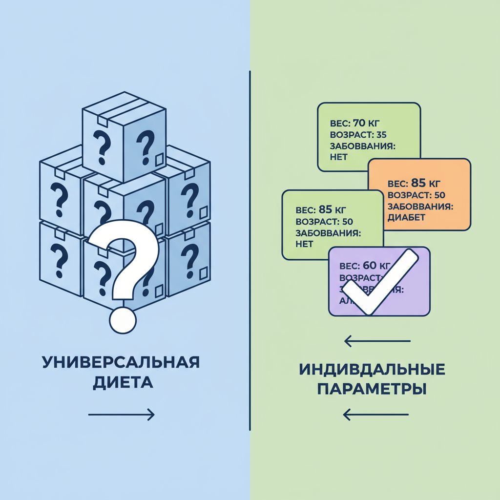 Почему стандартные диеты не работают — визуализация персонализации от лучшего ai-ассистента в нутрициологии