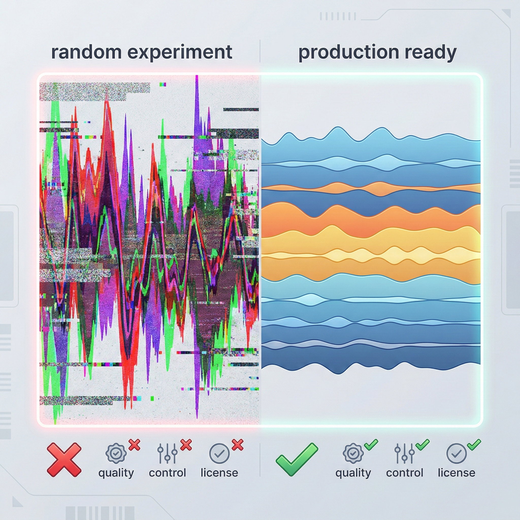 Инфографика с основными сценариями использования нейросетей для генерации музыки в видео, играх и рекламе