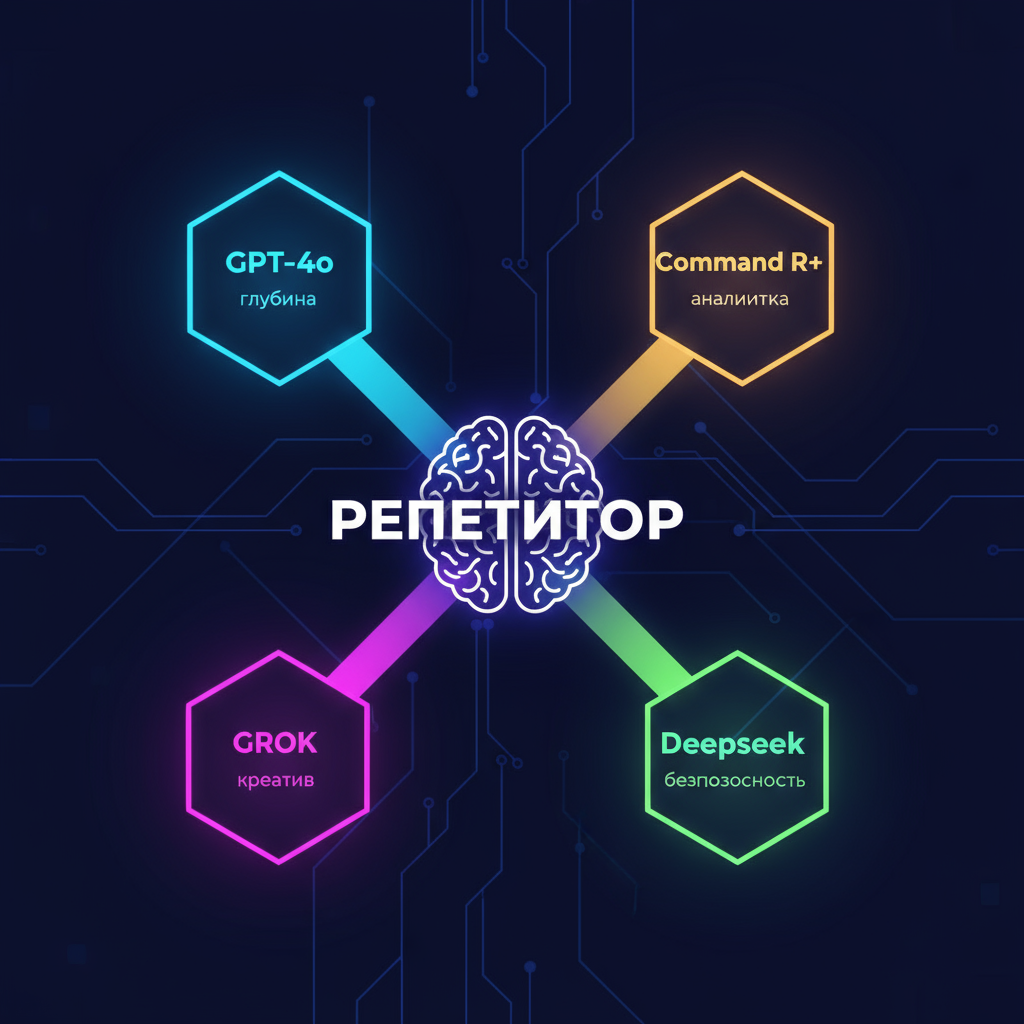 Много-модельная система Репетитора автоматический выбор ИИ-модели под тип задачи — от аналитики до креатива