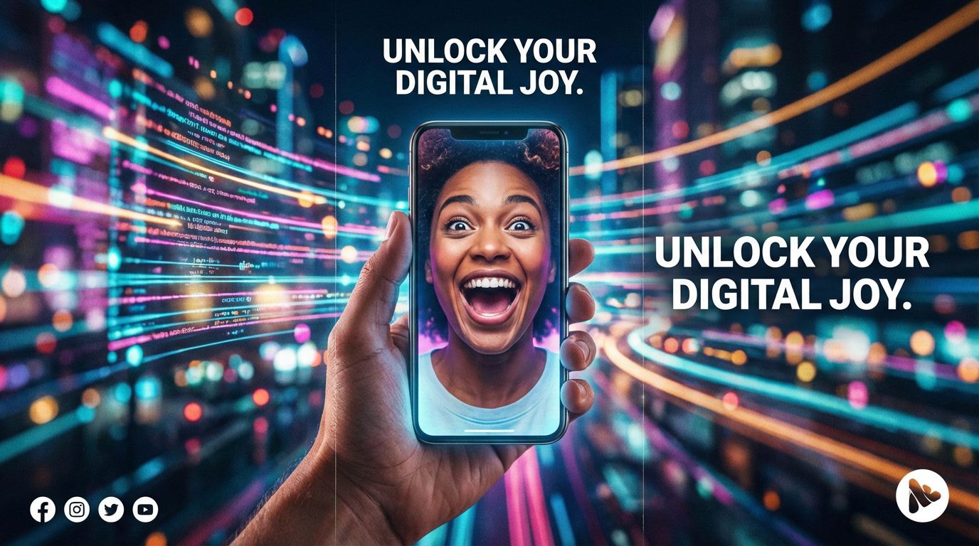 Рекламный визуал для цифрового маркетинга, созданный нейросетью Z Image с упором на реализм и контроль композиции