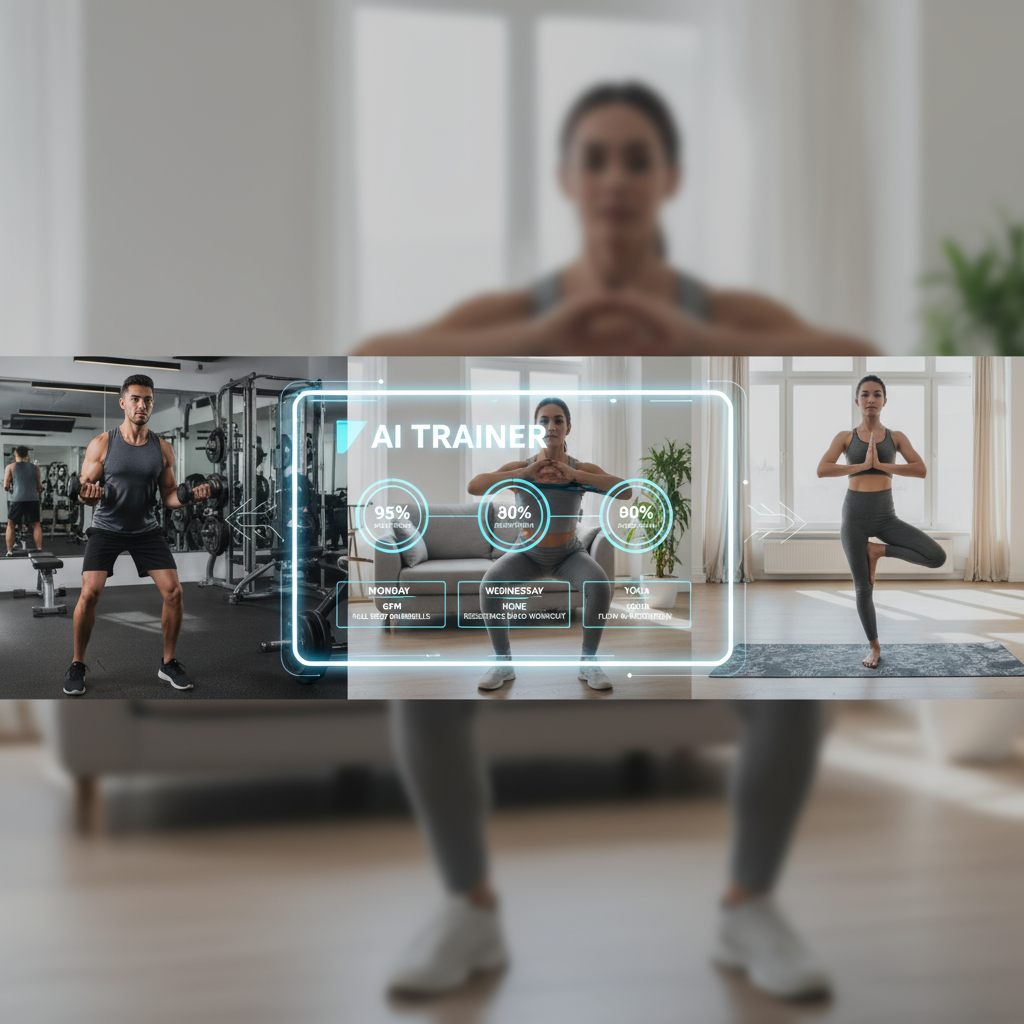 Персональный фитнес-ассистент создаёт индивидуальные тренировочные планы под ваше оборудование и физические возможности.