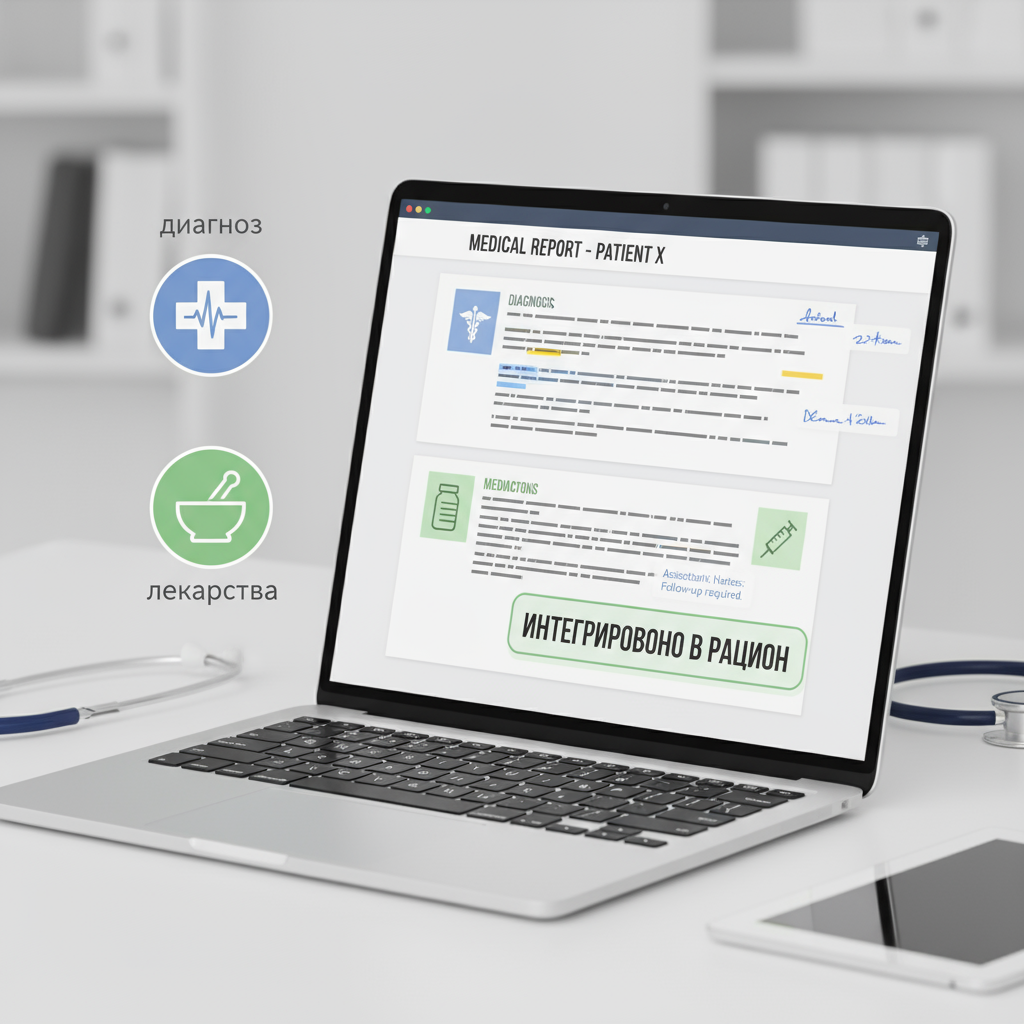 Работа с медицинскими документами (PDF) для безопасного подбора рациона — много модельный ии-ассистент