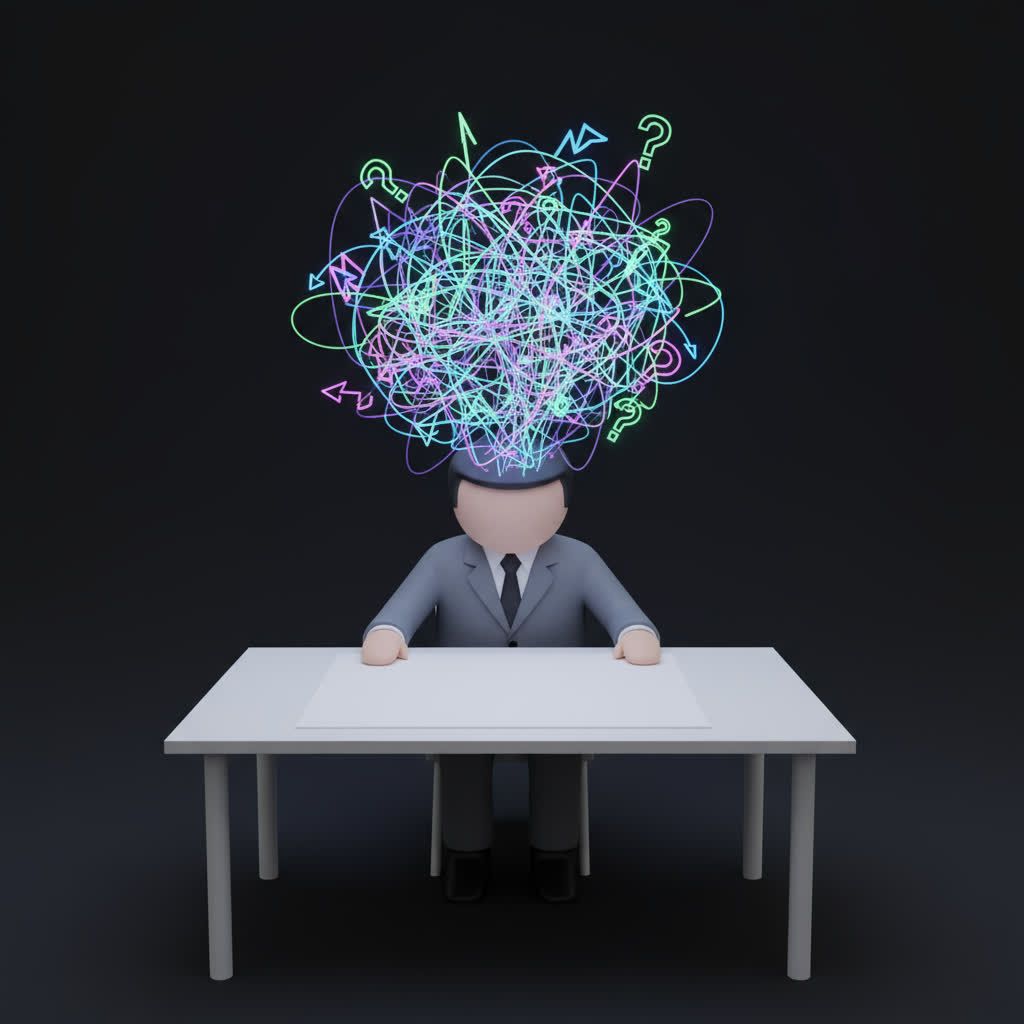 Предприниматель и творческий кризис при создании описания бренда, генератор текстов Vlex AI