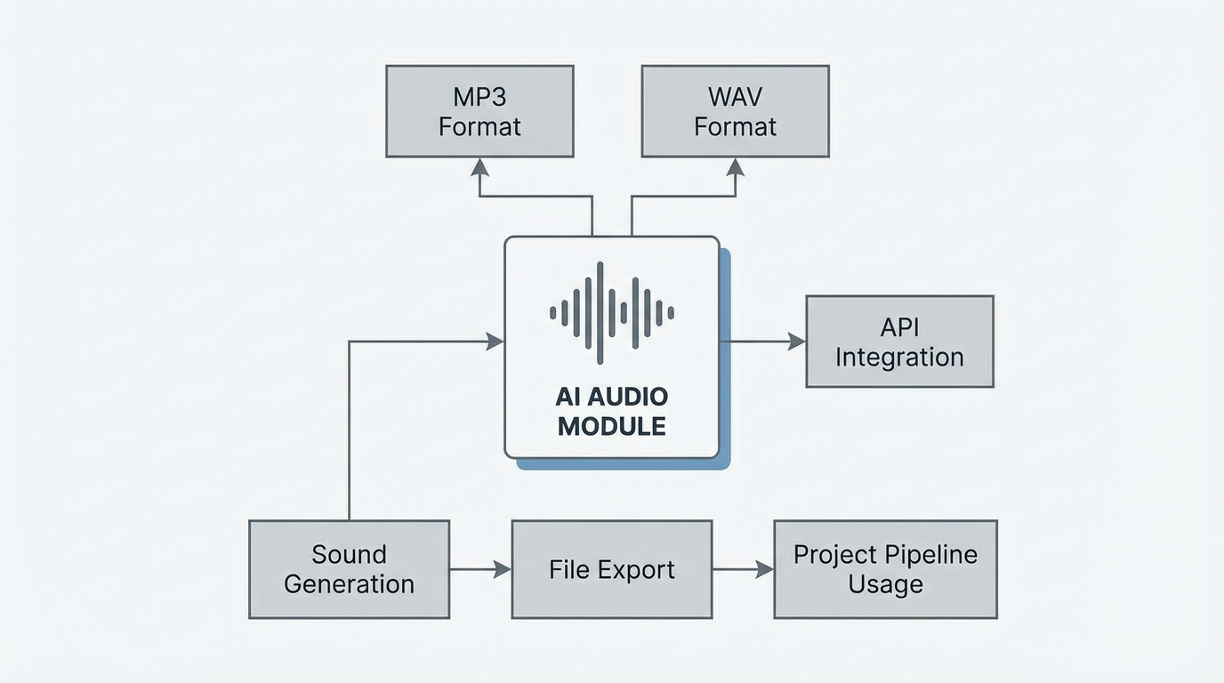 Форматы экспорта и интеграция AI-звуков в рабочий пайплайн и API