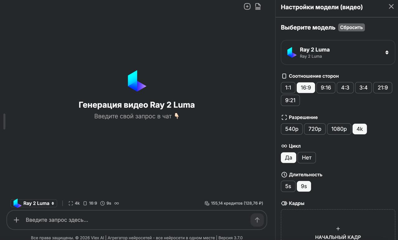Пример результата зацикленного видео